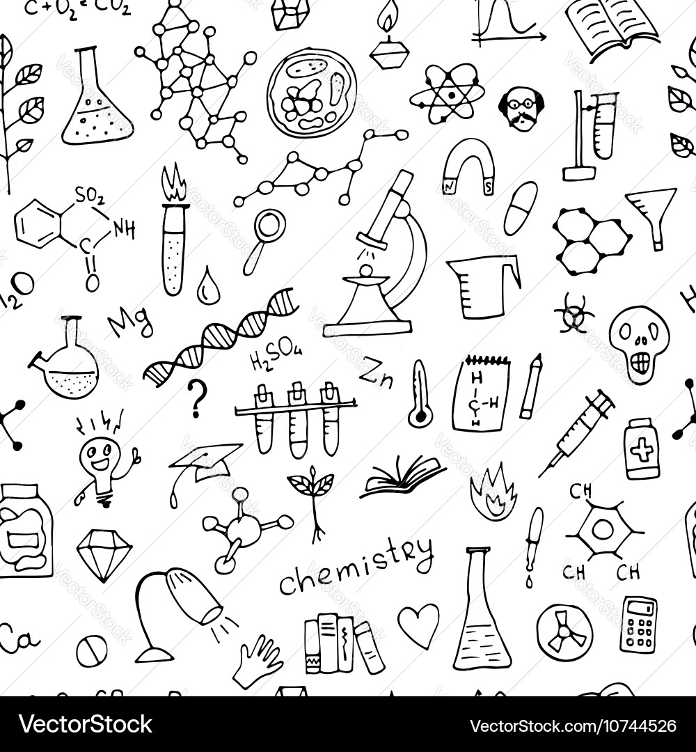Chemistry background seamless pattern for your Vector Image
