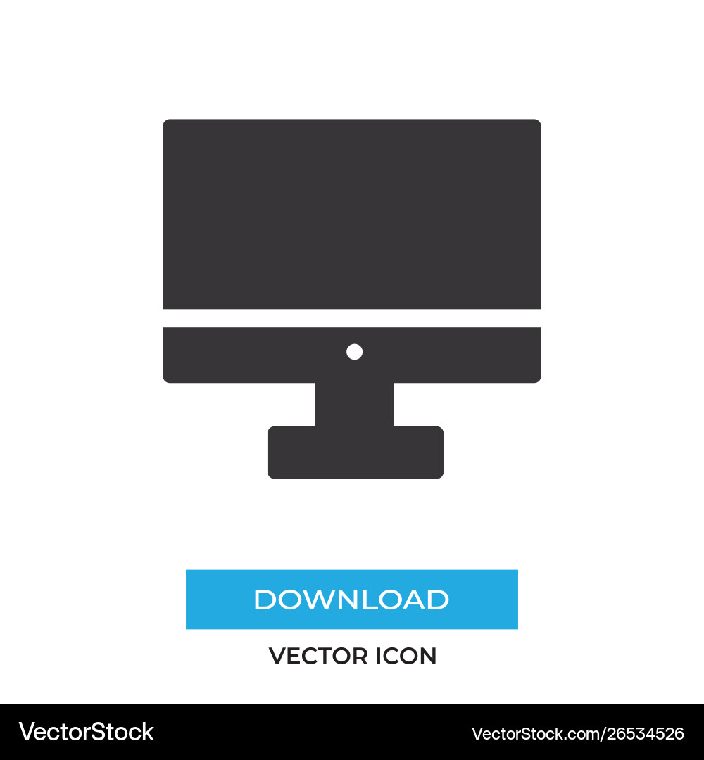Computer screen icon simple sign for web site Computer screen icon simple sign for web site vector image