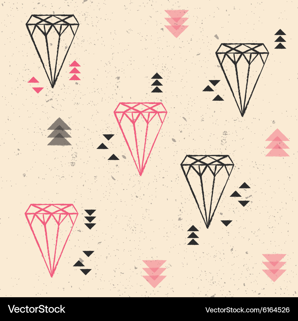Diamond and Triangle Pattern vector image