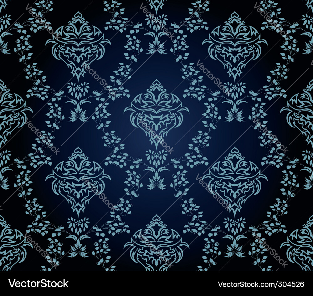 Elegant Damask Wallpaper Vector Image
