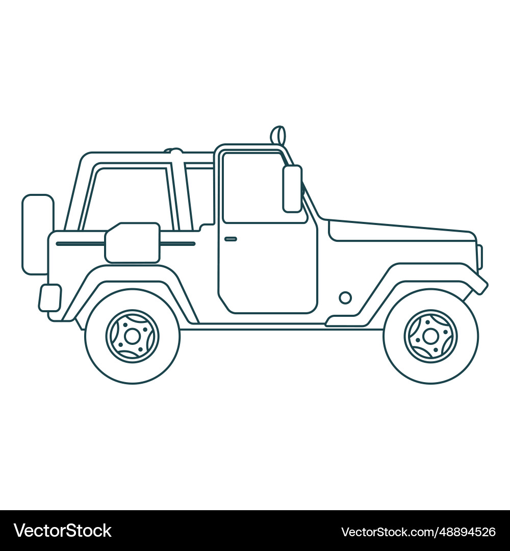 Jeep Fahrzeugkarosserie Hub Jeep Fahrzeugkarosserie Hub vektorbild