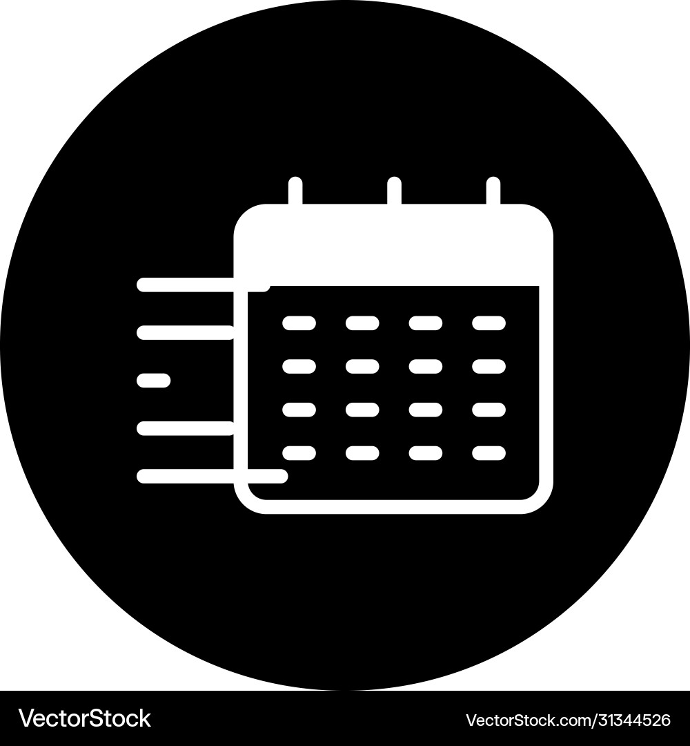 Kalender schnelle Symbol Block Stil Vektorbild