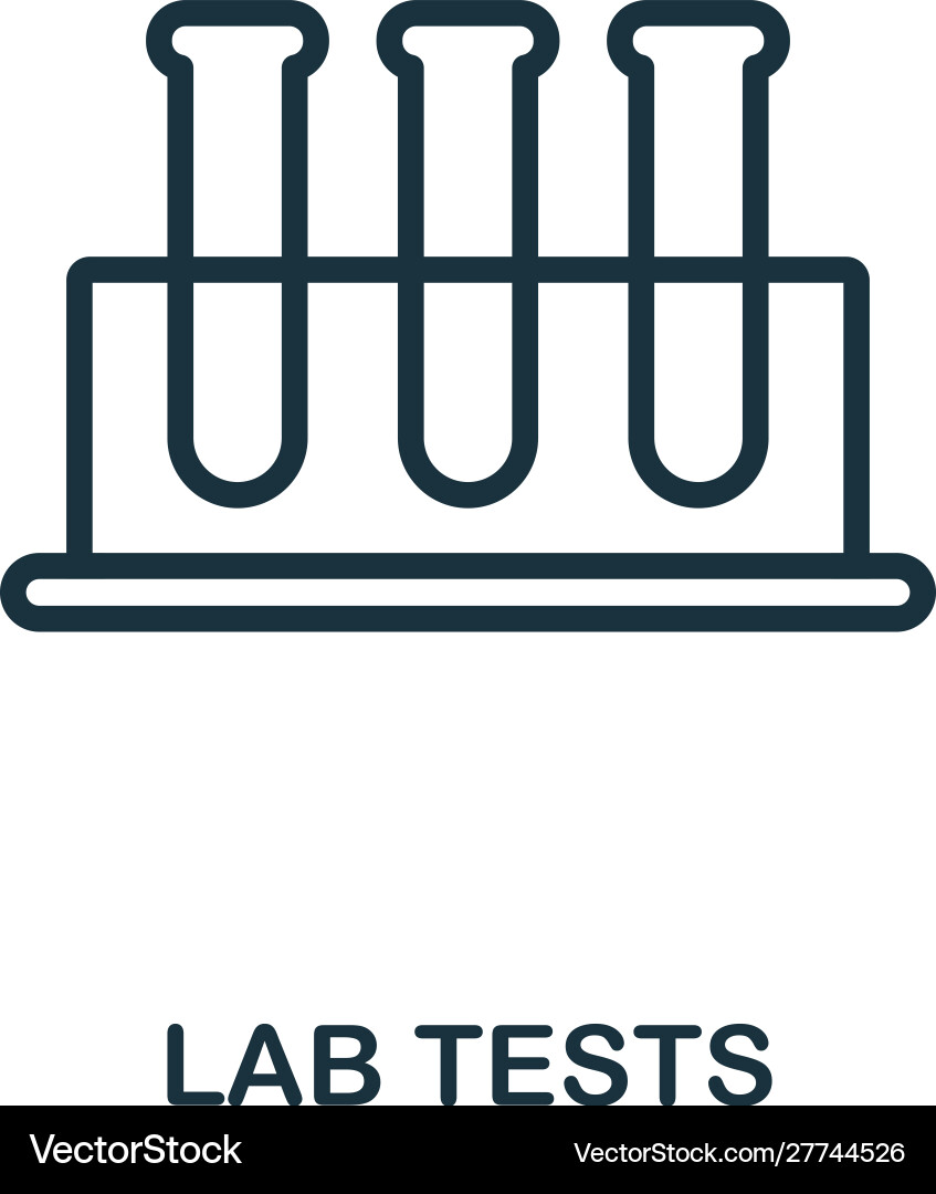 Lab tests icon outline style thin line creative Lab tests icon outline style thin line creative vector image
