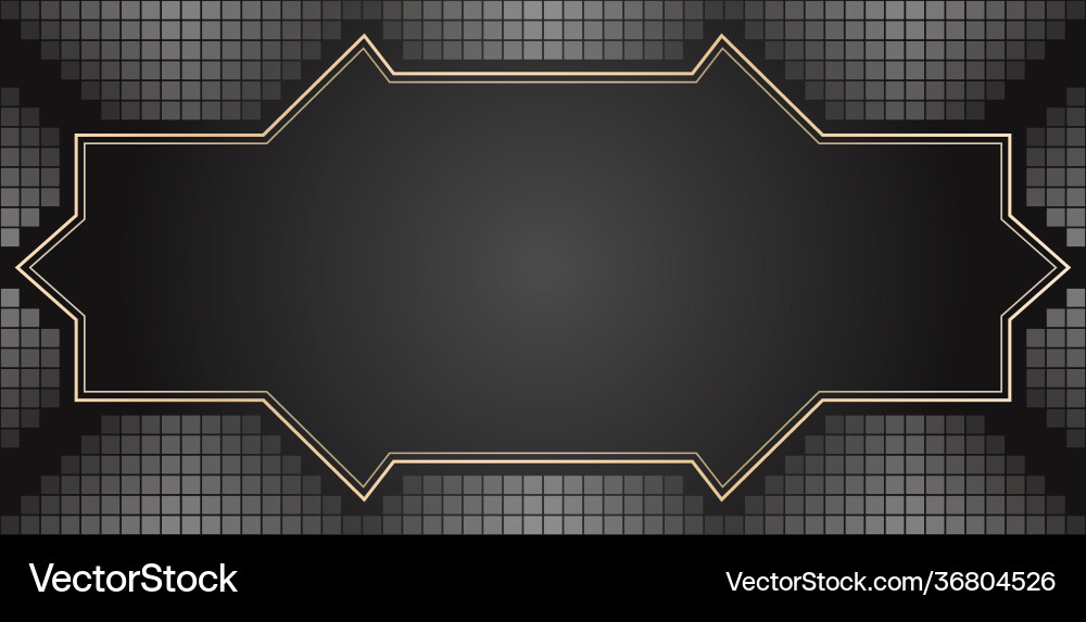 Metals background with frame golden lines Metals background with frame golden lines vector image