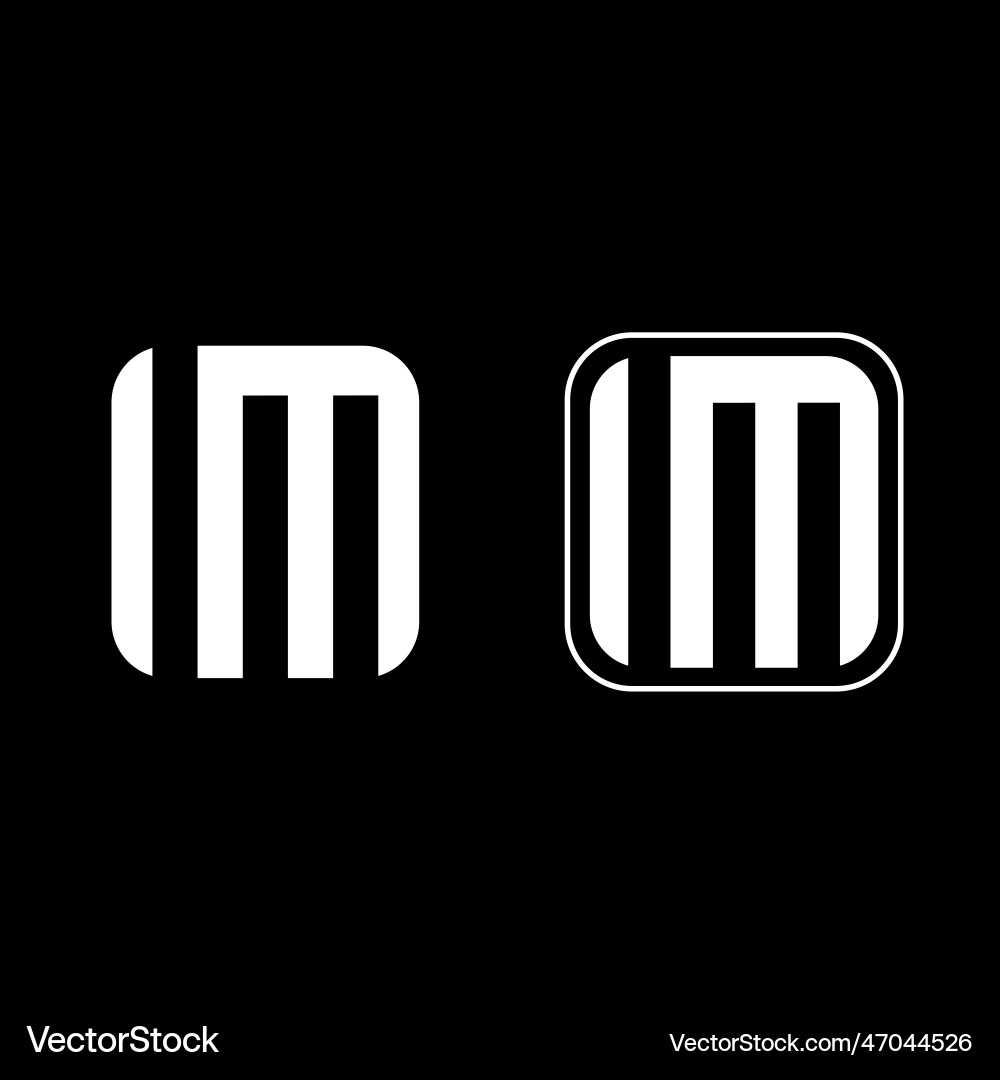 Monogram logo with shape style design template Monogram logo with shape style design template vector image