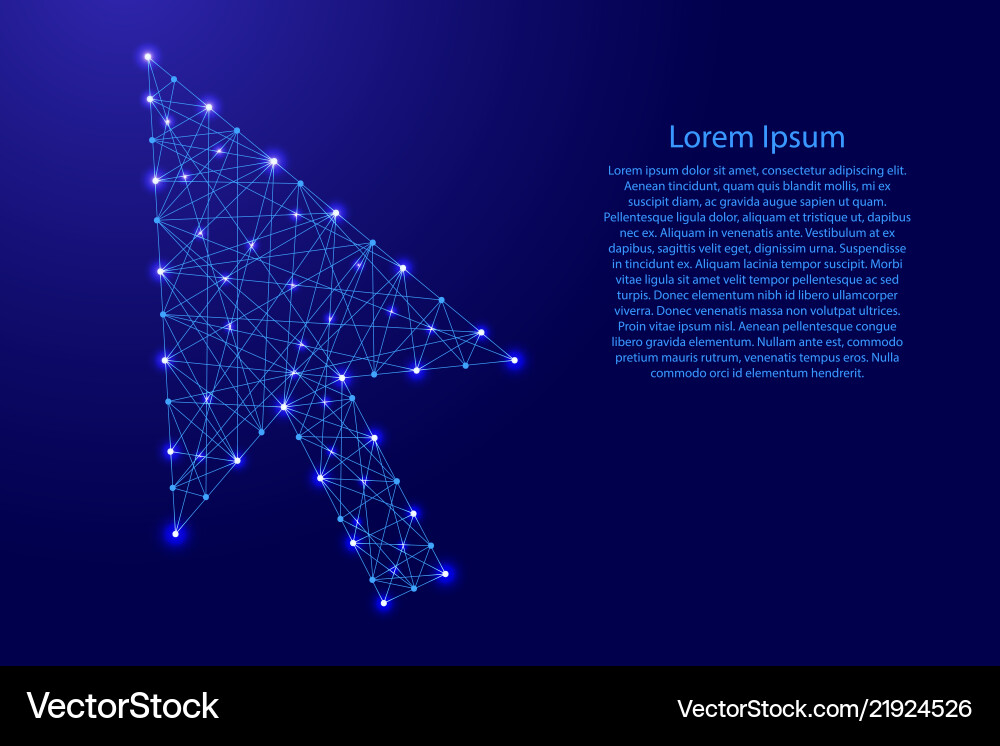 Mouse pointer arrow symbol from futuristic Mouse pointer arrow symbol from futuristic vector image