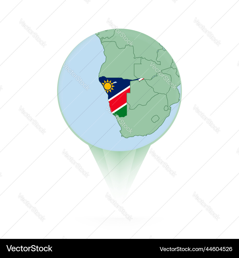 Namibia map stylish location icon with vector image