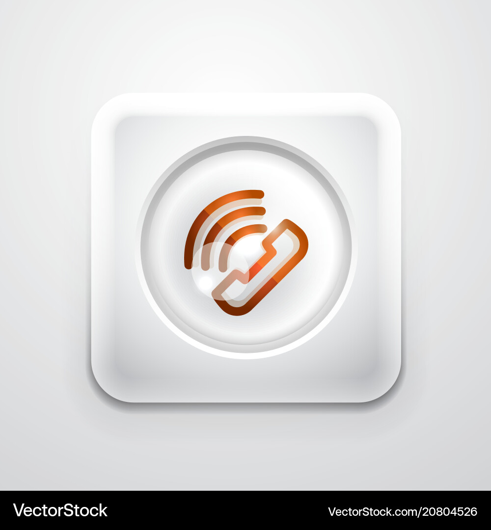 Phone button call support idea vector image