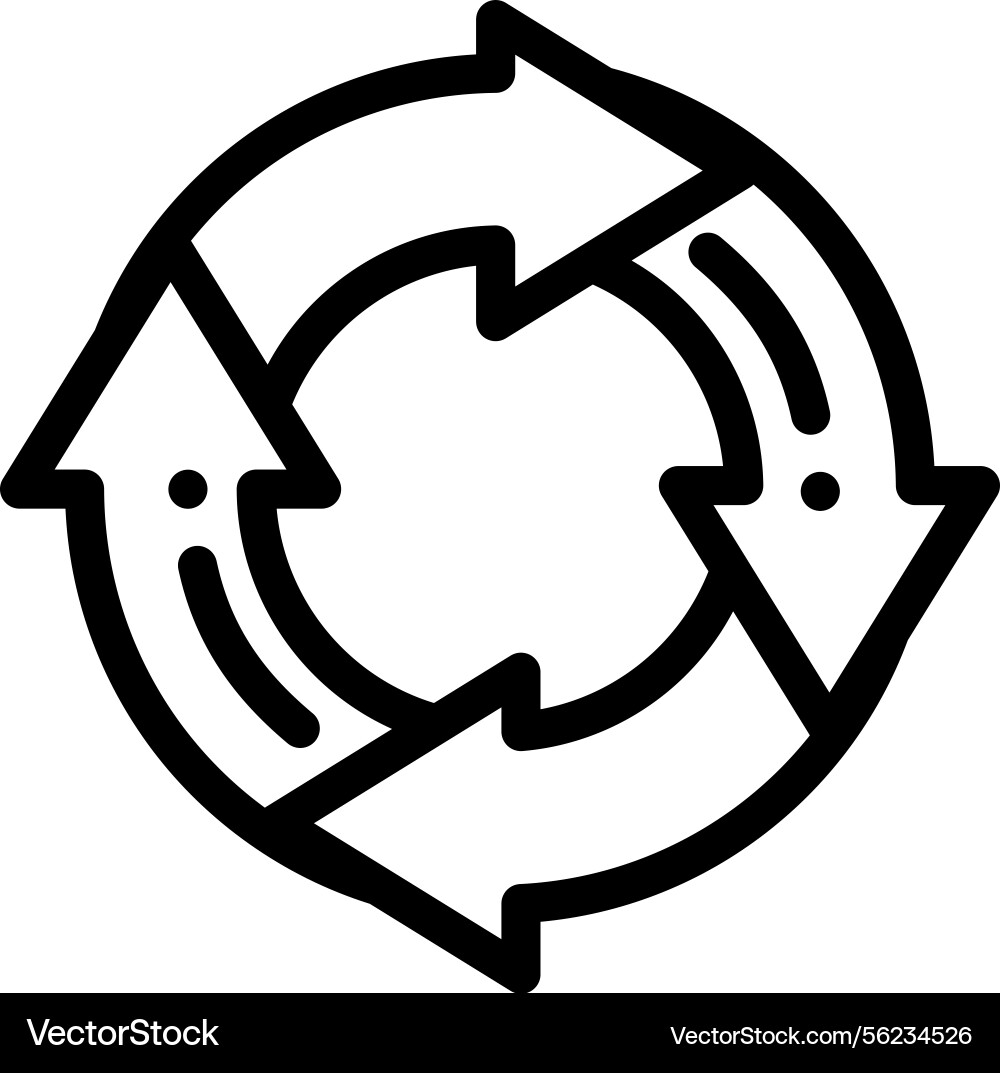 Pie chart icon thin linear style design isolated Vector Image