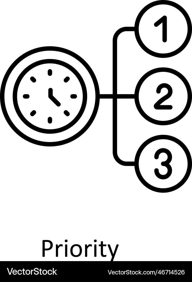 Priority outline icons simple stock illus Vector Image