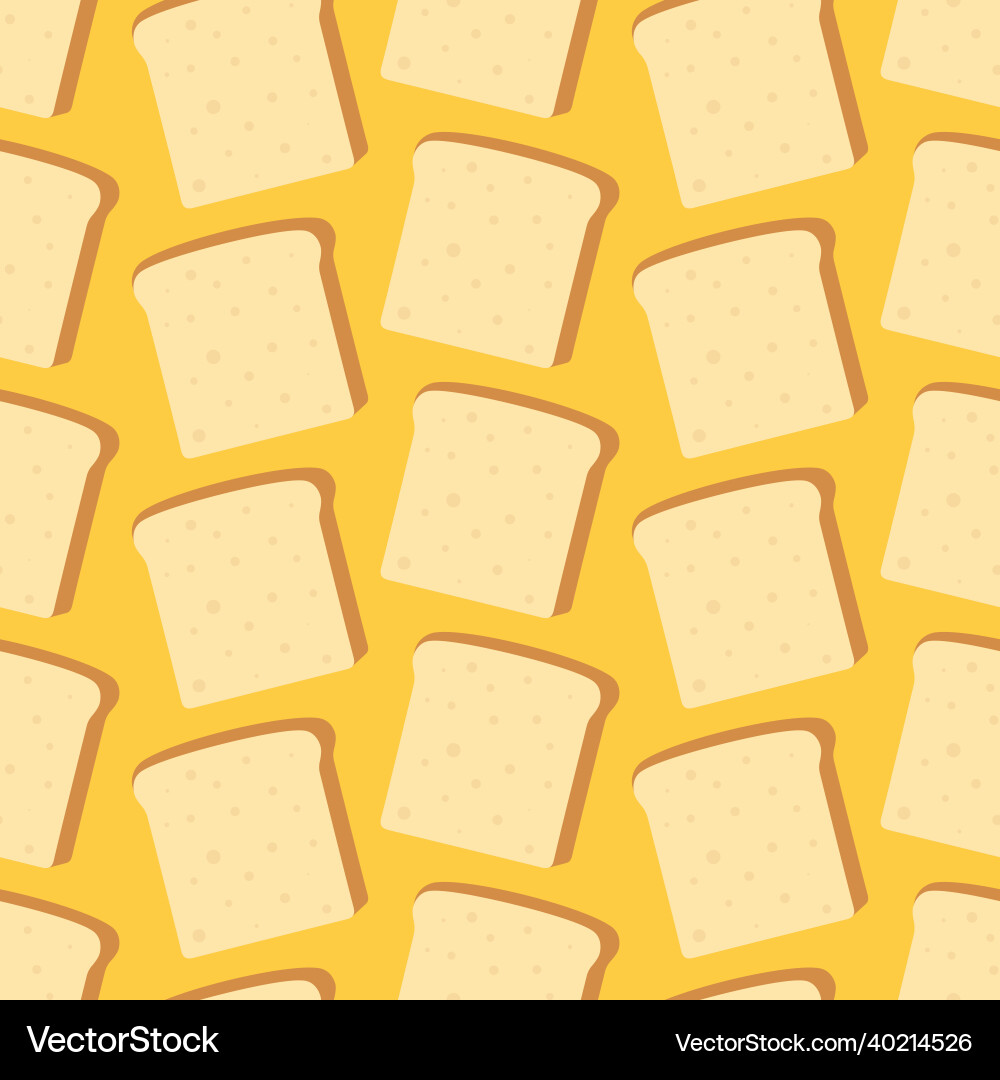 Seamless pattern of a rectangular bread slice Vector Image