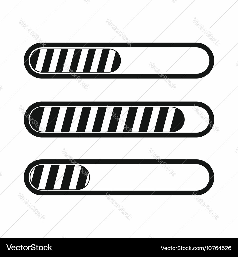 Sign horizontal columns load icon simple style vector image