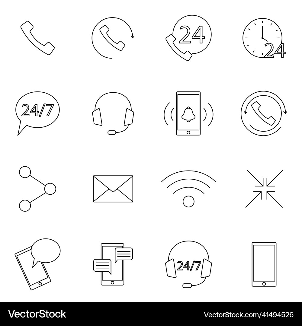 Simple set of processing related line icons vector image