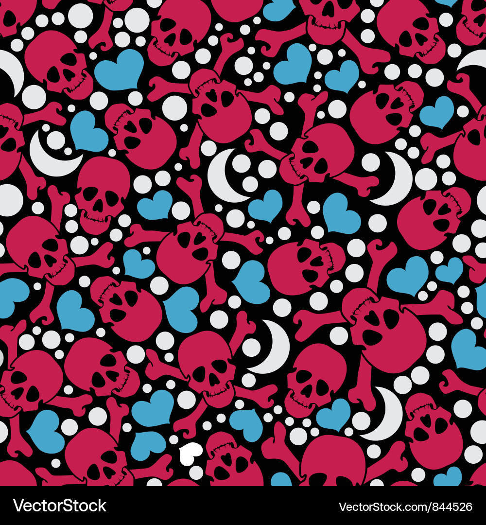 Skull Pattern Background vector image