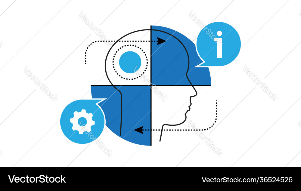 Theory-practice balance interaction process Vector Image