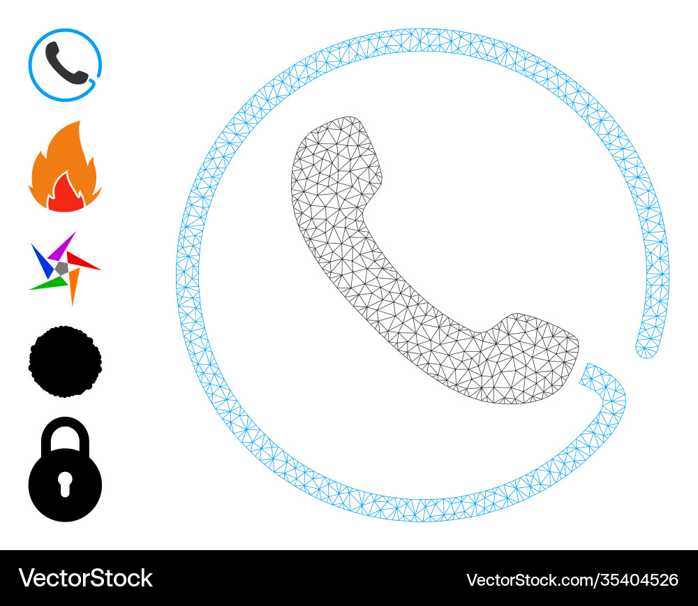 Web net phone icon with simple symbols Web net phone icon with simple symbols vector image