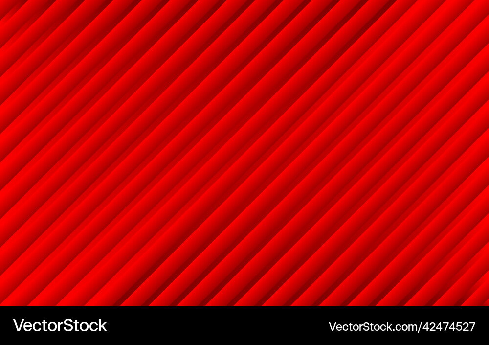 Abstract metal background with red diagonal lines Vector Image