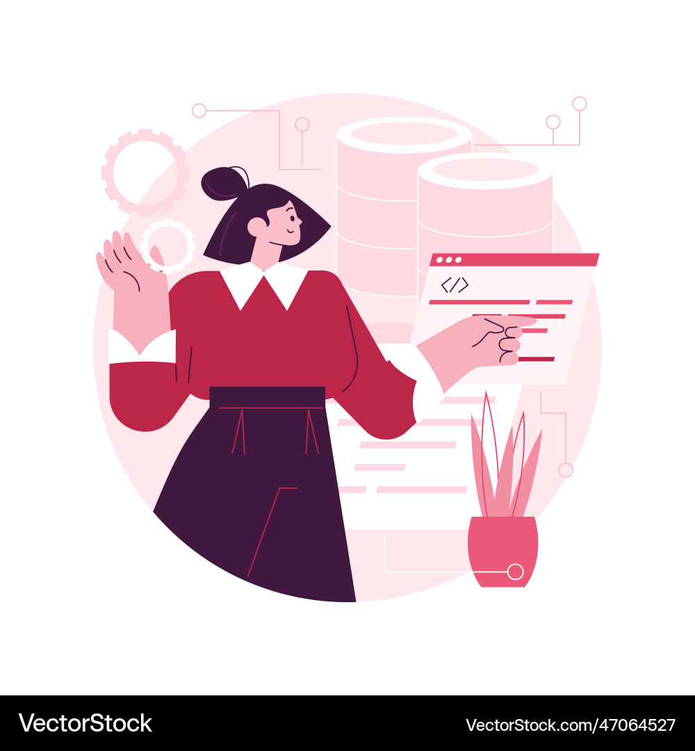 Big data programming abstract concept Big data programming abstract concept vector image