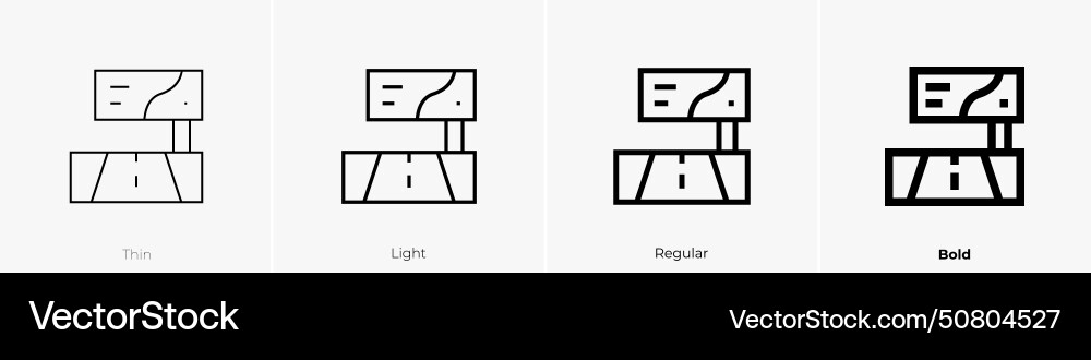 Billboard icon thin light regular and bold style Vector Image