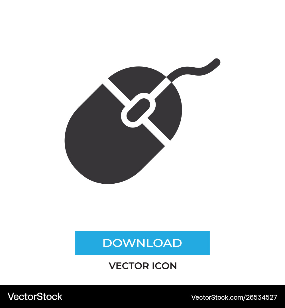 Computer mouse icon simple sign for web site Computer mouse icon simple sign for web site vector image