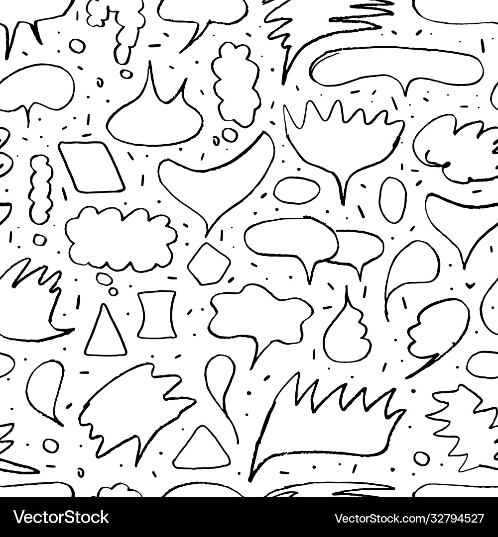 Contour Sprachblase nahtloses Muster Contour Sprachblase nahtloses Muster vektorbild
