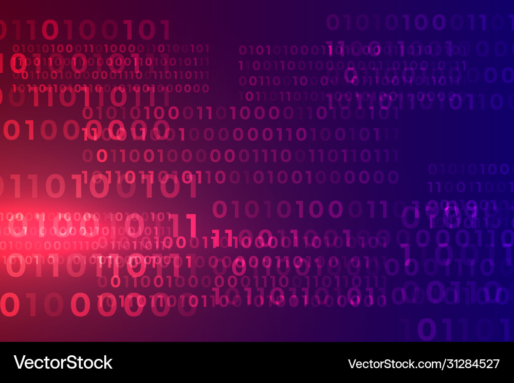 Digitale binäre Code-Algorithmus Stream-Matrix Digitale binäre Code-Algorithmus Stream-Matrix vektorbild