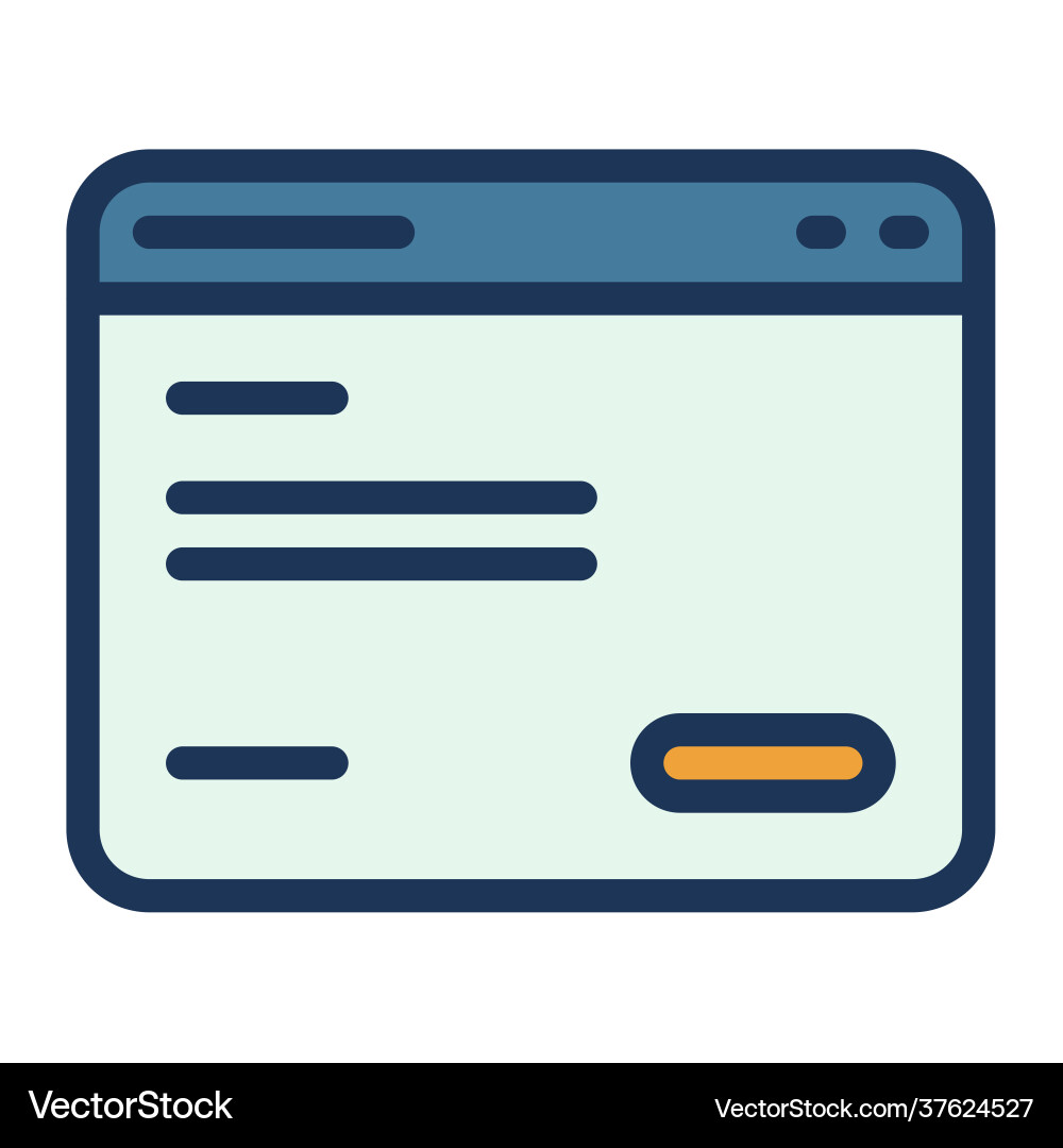 Landing page web website single isolated icon Landing page web website single isolated icon vector image
