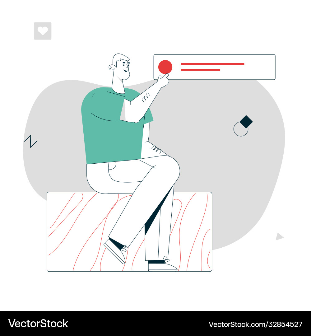 Linear character man points Linear character man points vector image