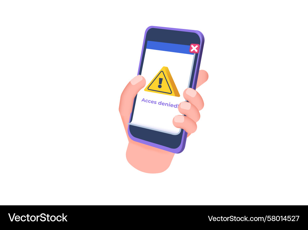 Login Access Denied - Fehlermeldung Vektorbild