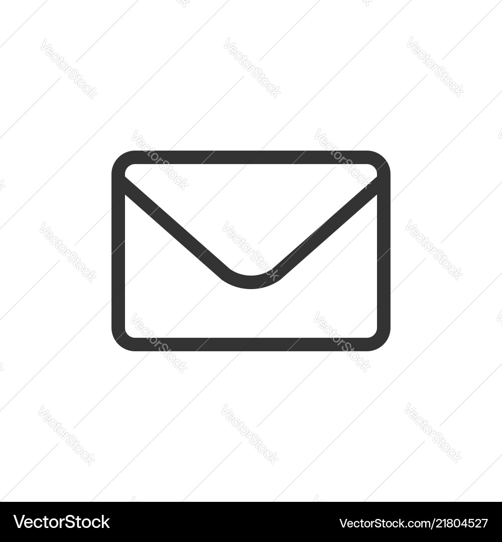 Mail envelope icon in flat style receive email Mail envelope icon in flat style receive email vector image