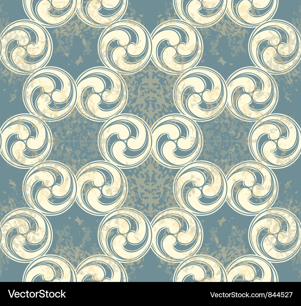 Seamless pattern with blue waves Vector Image