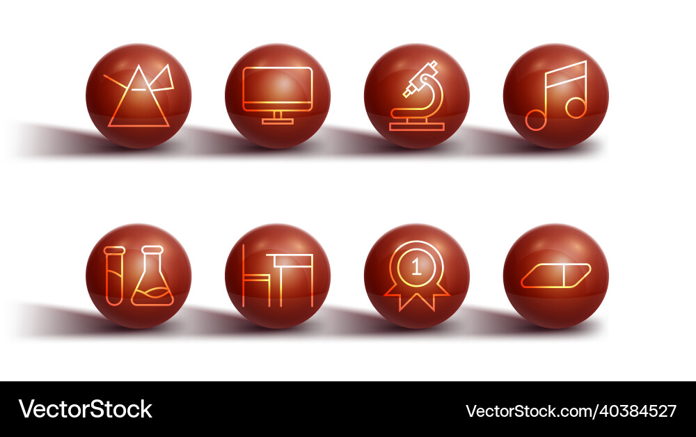 Set line light rays in prism test tube and flask Set line light rays in prism test tube and flask Vector Image