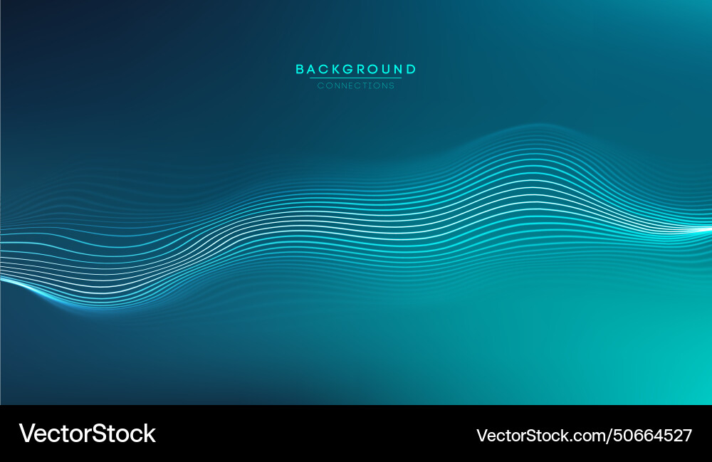 Sound wave audio abstract background network vector image
