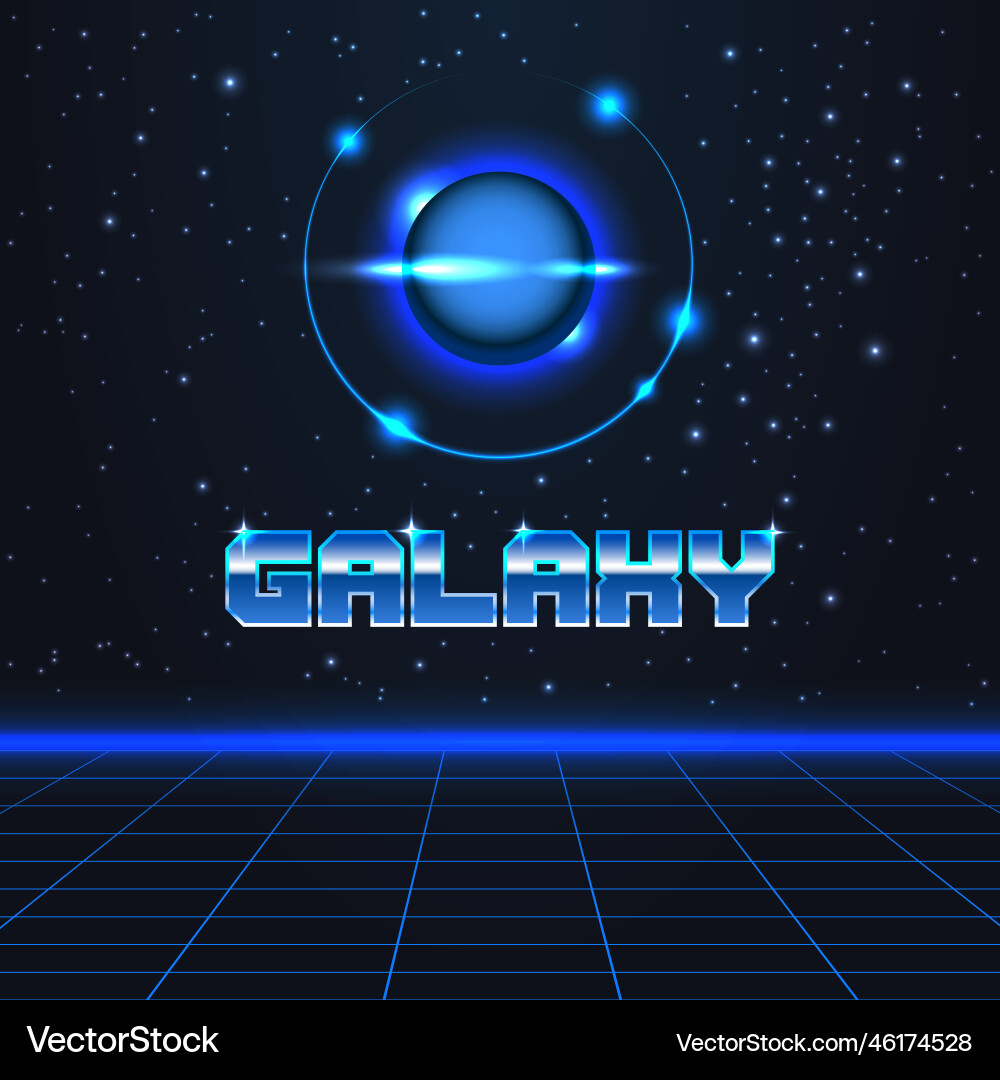 Abstract outer space system and text galaxy Abstract outer space system and text galaxy vector image