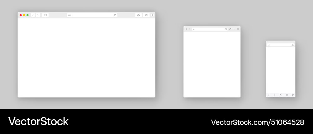 Browser window realistic blank Royalty Free Vector Image