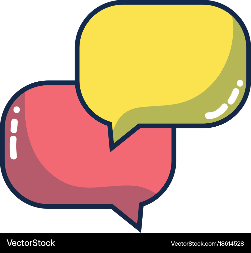 Chat bubbles message text notes vector image
