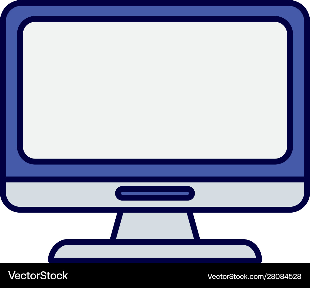 Computer monitor device technology smart icon Vector Image