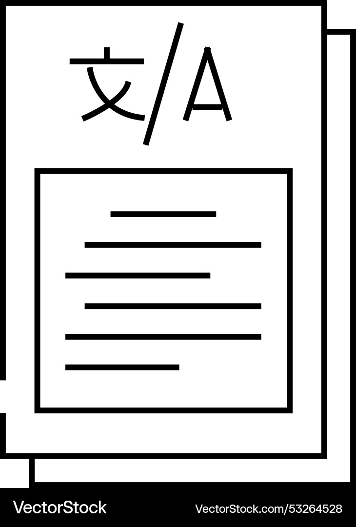 Content localization technical writer line icon vector image