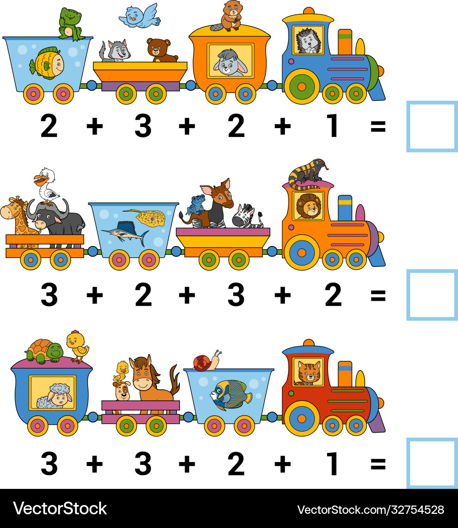 Counting game for children count animals Counting game for children count animals vector image