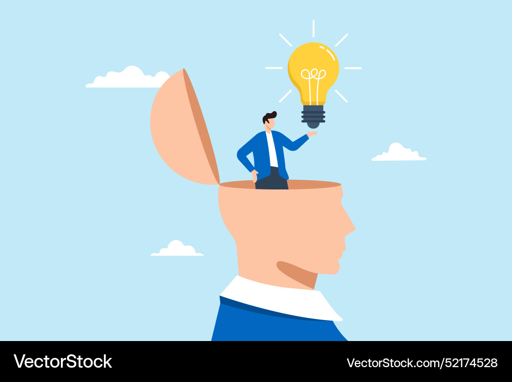Eureka Moment - Lightbulb Idea Vektorbild