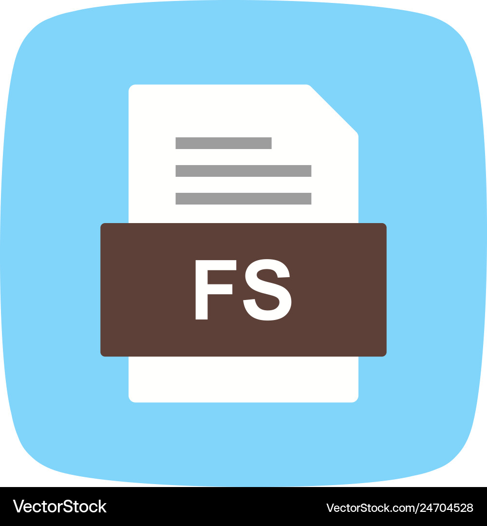 Fs file document icon Vector Image
