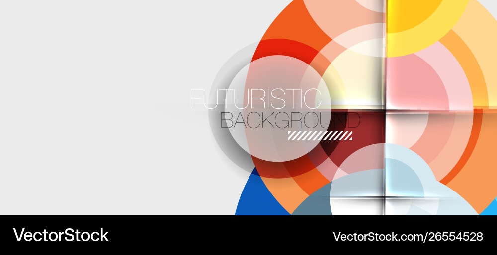 Geometric design abstract background - circles Vector Image