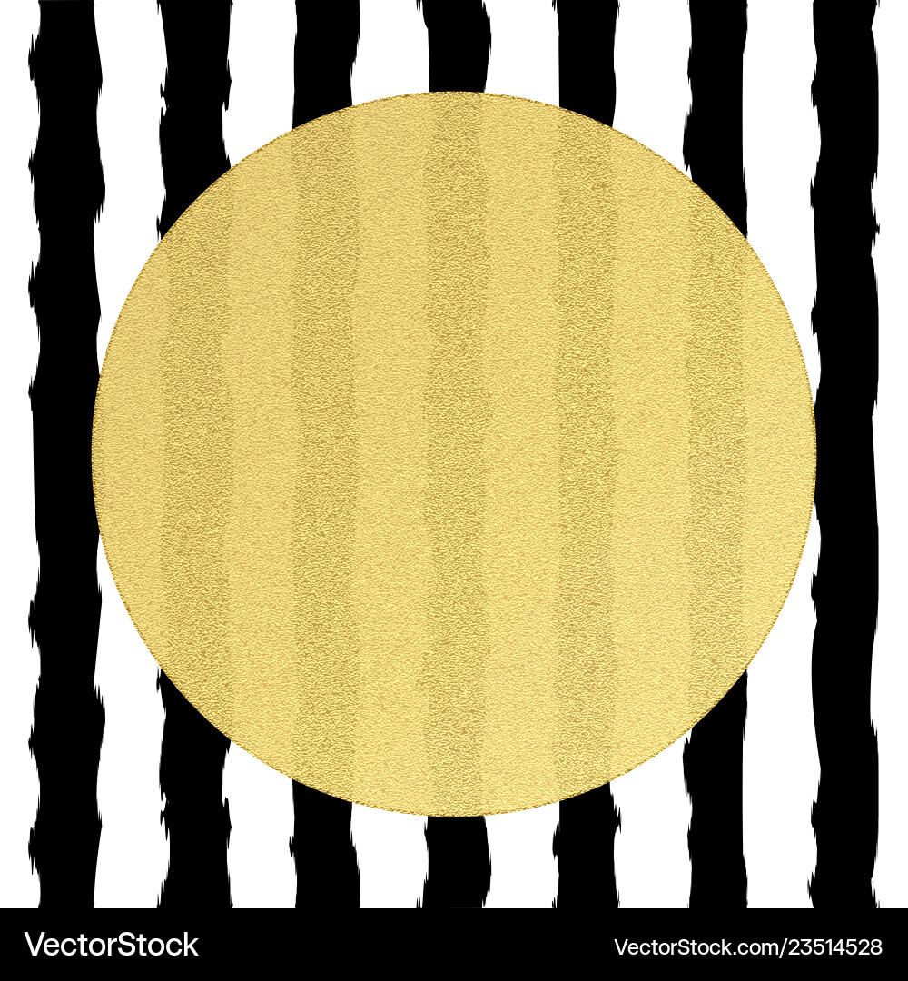 Golden round circle label with volume structure Golden round circle label with volume structure vector image