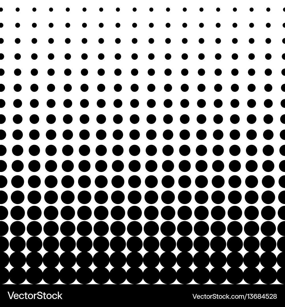 Halftone dots black on white Halftone dots black on white vector image