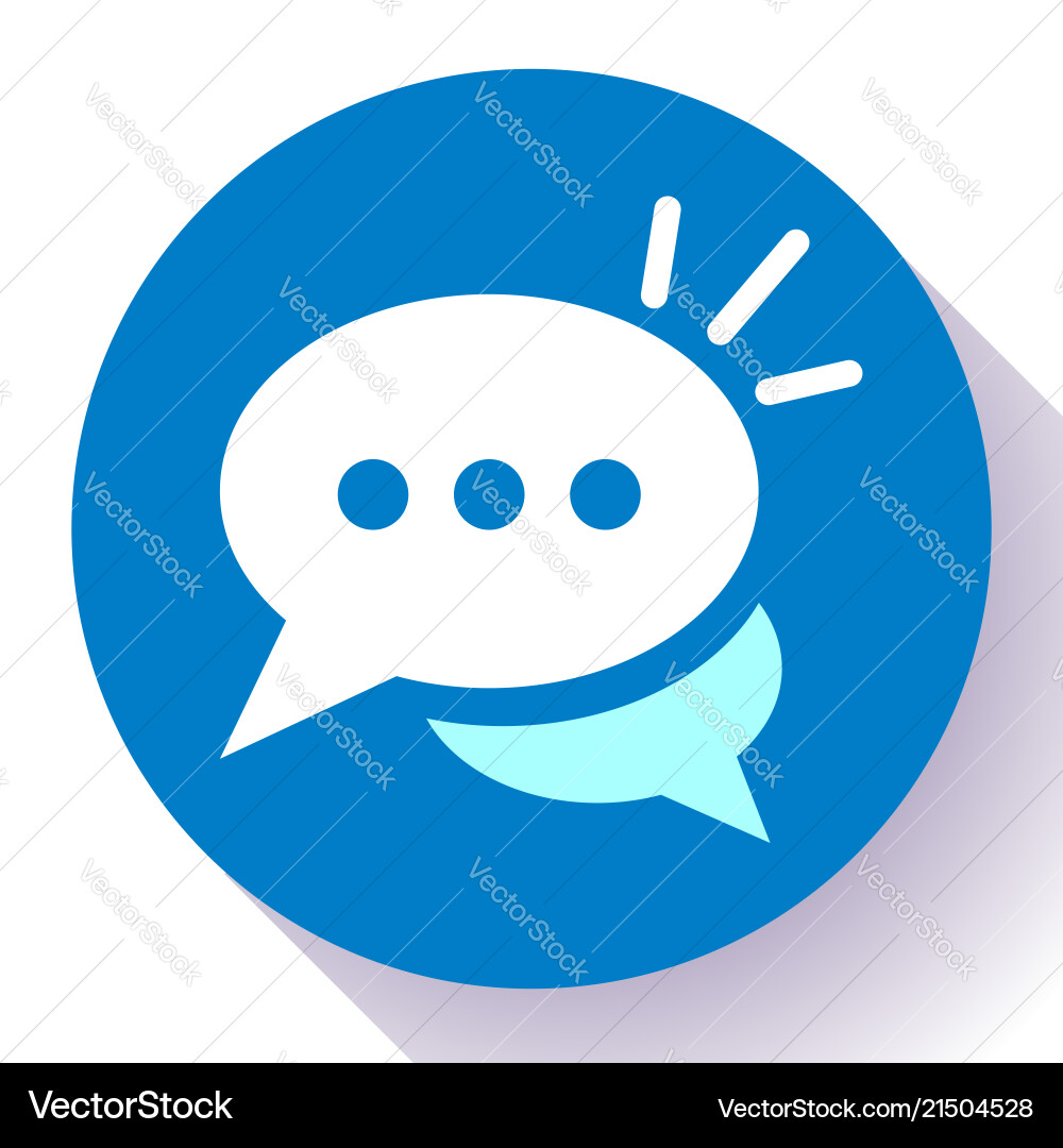 Live chat icon with dialog clouds speech Live chat icon with dialog clouds speech vector image