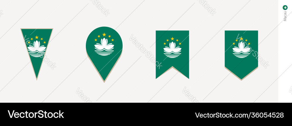 Macau flag in vertical design Vector Image