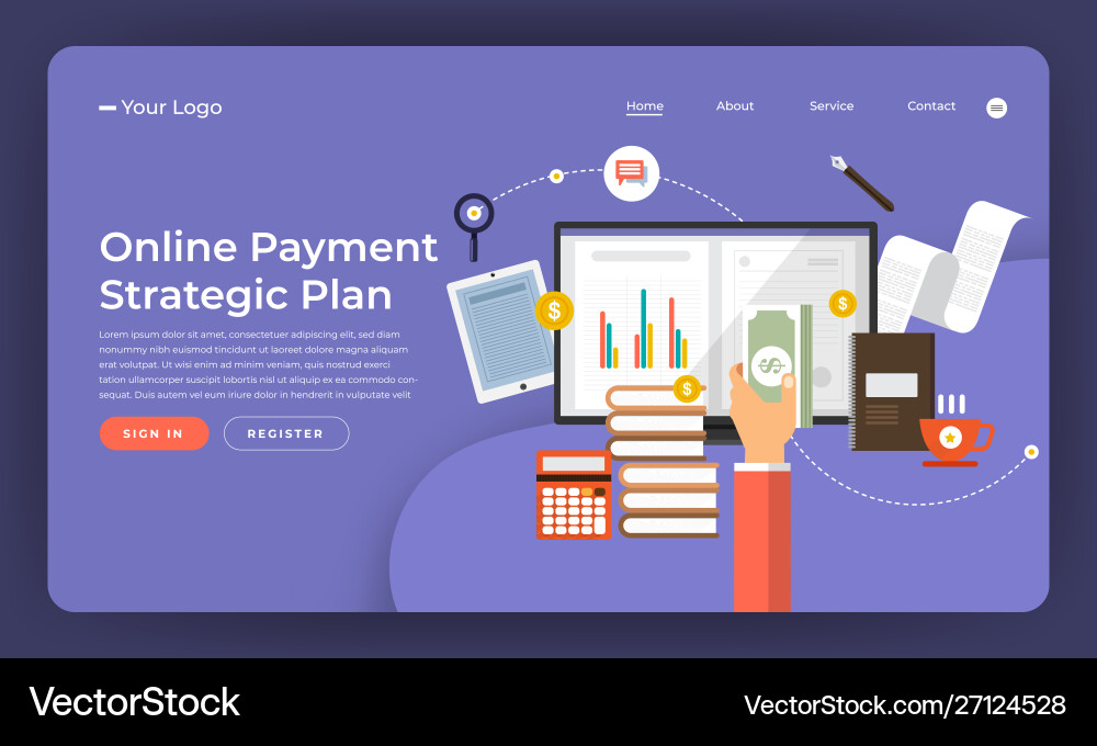 Mock-up design website flat concept Mock-up design website flat concept vector image