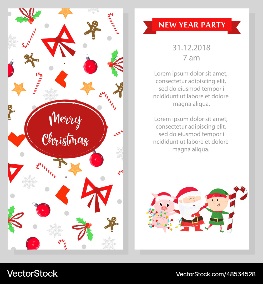 New year party program design New year party program design Vector Image