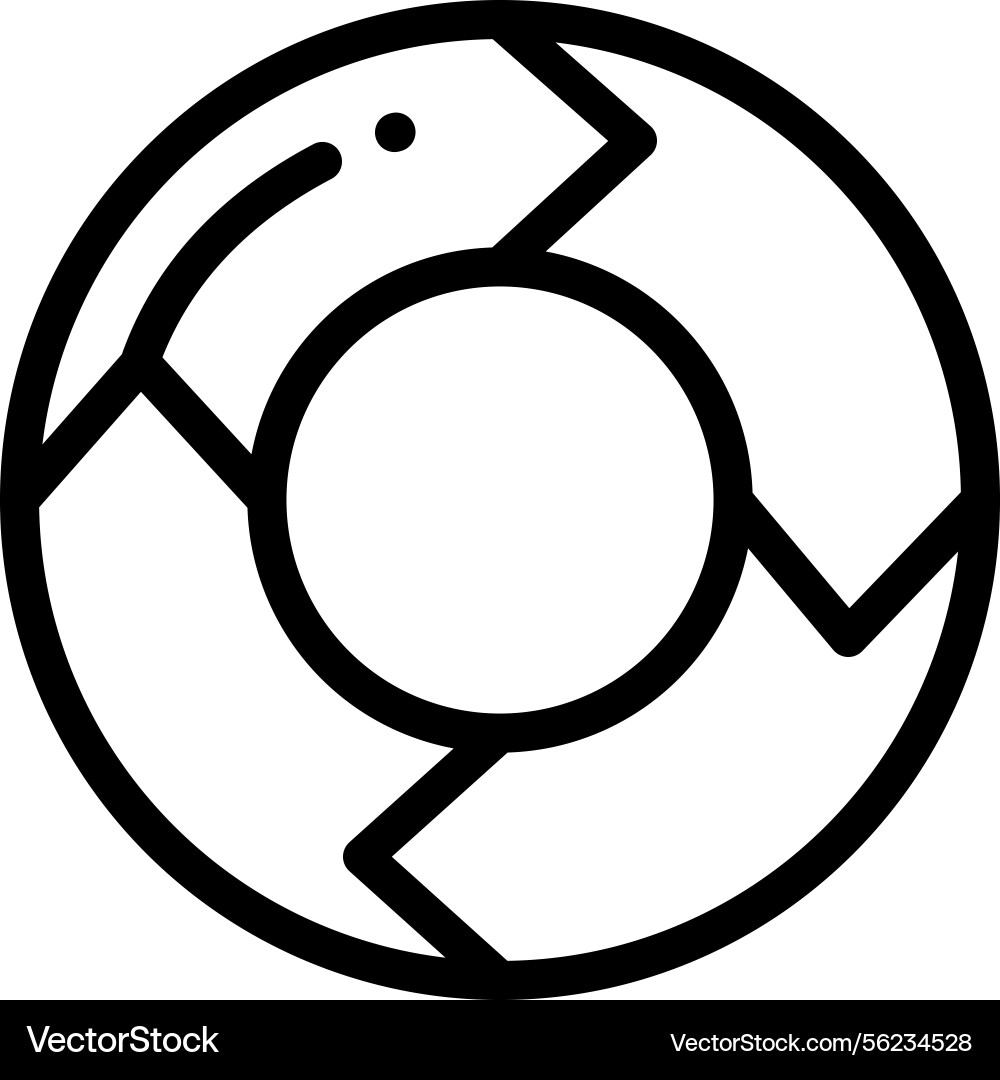 Pie chart icon thin linear style design isolated Pie chart icon thin linear style design isolated vector image