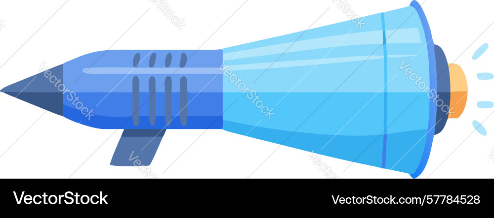 Rocket with megaphone propulsor design generative Vector Image
